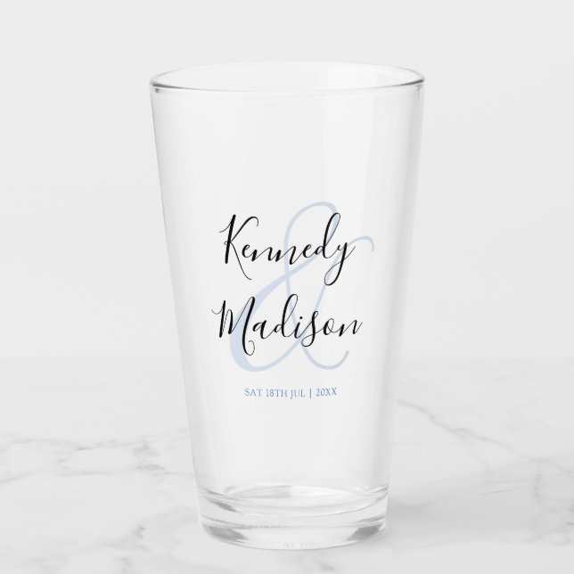 Verre ✨ minimaliste moderne 💍 Mariage simple élégant (Devant)