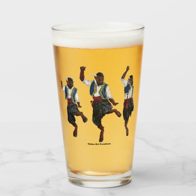 Verre Minotaures grecques Danse Imaginaire Art Coupe de  (Devant (rempli))