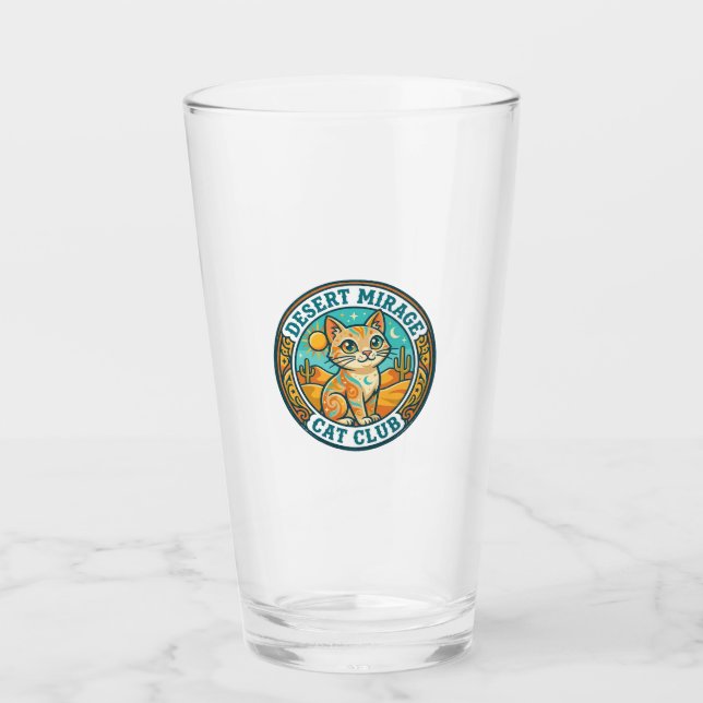 Verre Mirage du désert Chat Idée cadeau pour maman de ch (Devant)