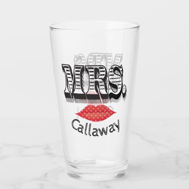 Verre Mme Toujours Droite Mariage de mariée drôle (Dos)