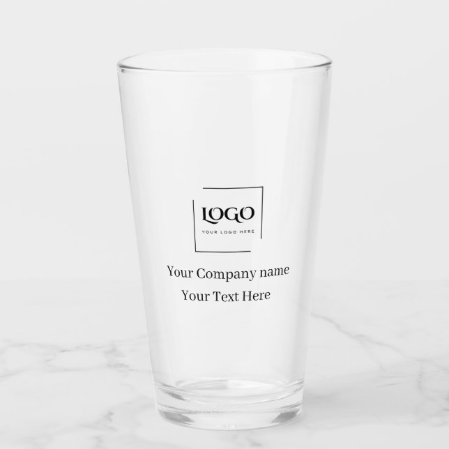 Verre Modèle de logo personnalisé élégant (Devant)