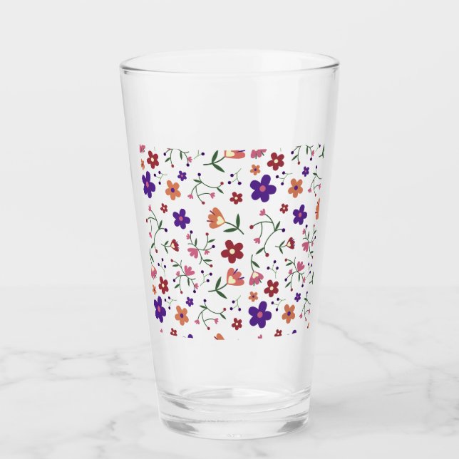 Verre Modèle floral à main (Devant)