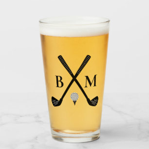 Verre Modèle Monogramme Initial Golf Club Papa Bière