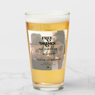Verre Moderne 2 photos boissons gratuites mariage enregi
