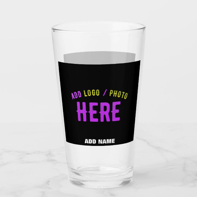 VERRE MODERNE ET MODERNE PERSONNALISABLE NOIR VÉRIFIÉ (Devant)