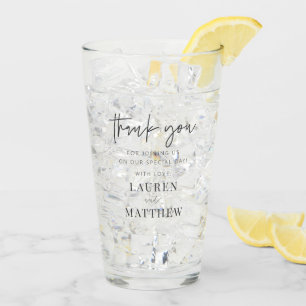 Verre Moderne Simple minimaliste chic Mariage Merci