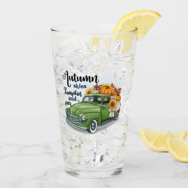 Verre Moderne Thanksgiving Belle collection d'automne (Dos glace)