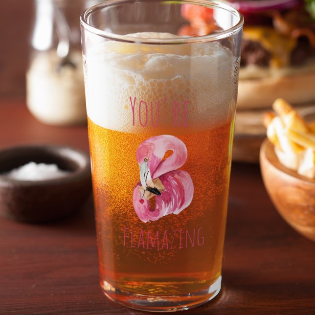 Verre Moderne Vous Flamazirez Beauté Flamant rose rose (Créateur téléchargé)