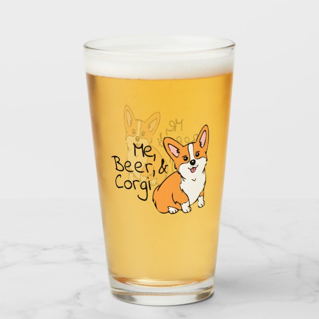 Verre Moi, Bière & Bière Corgi (Devant (rempli))