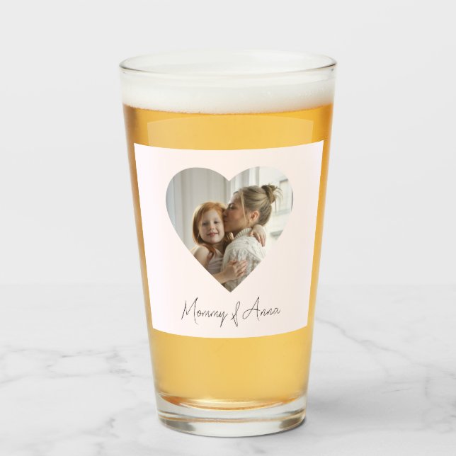 Verre Mom Custom Name & Photo | Personalized Glass Cup (Devant (rempli))