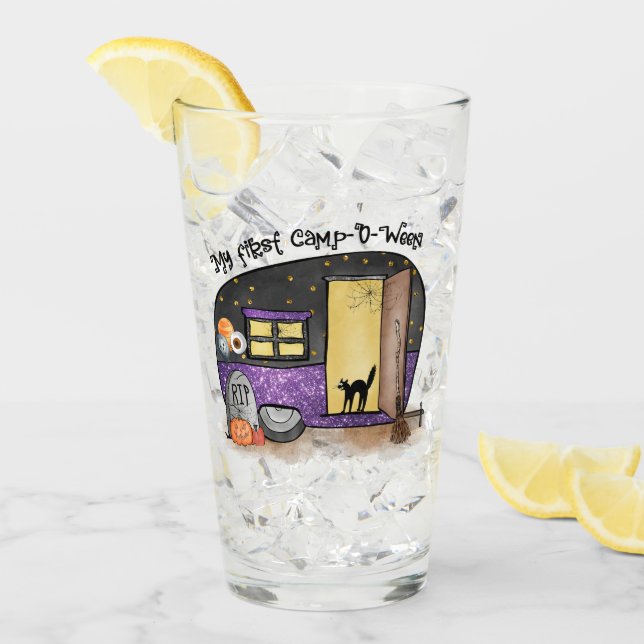 Verre Mon premier camp-O-Ween | Halloween Camping (Devant glace)