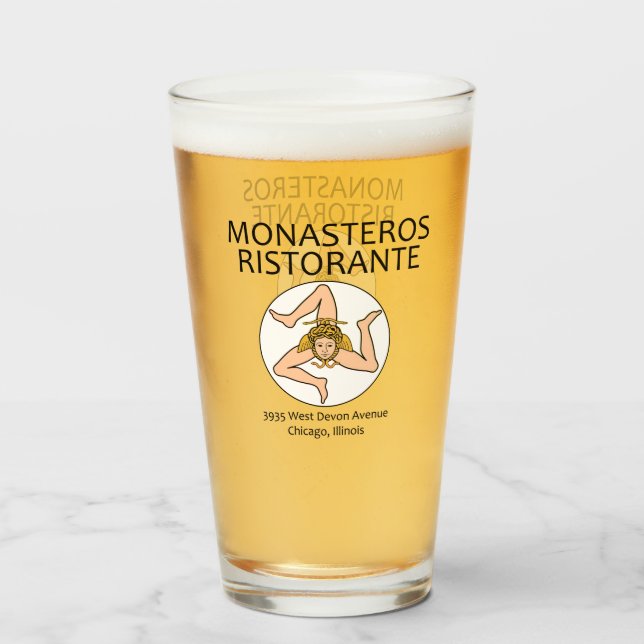 Verre Monasteros Ristorante, Chicago, Illinois (Devant (rempli))