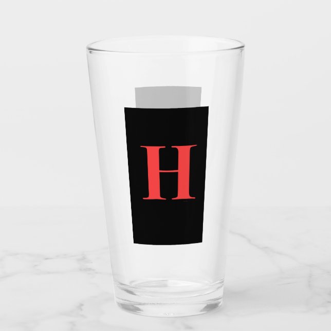 Verre MONOGRAM INITIAL H Bière (Devant)