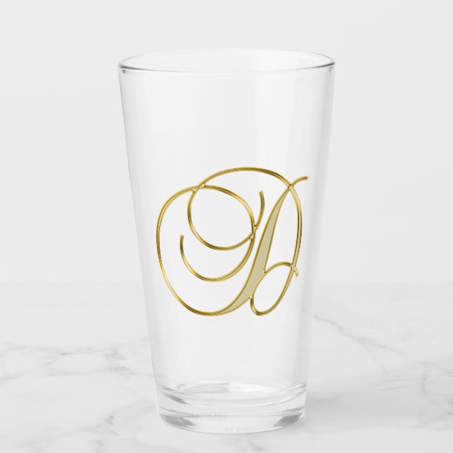 Verre Monogramme D Or (Devant)