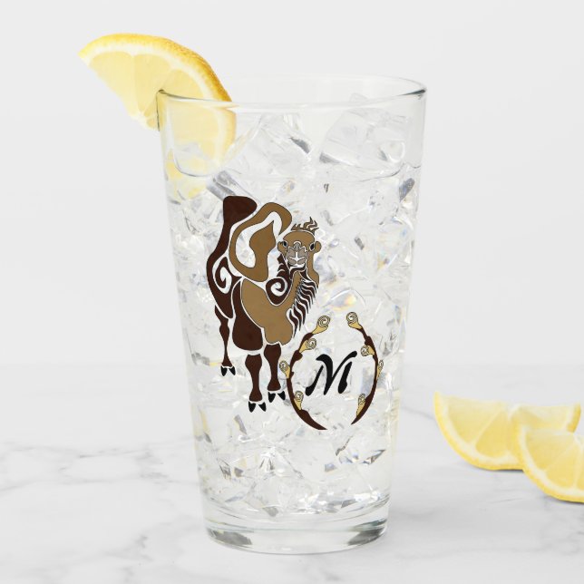 Verre Monogramme de chameau de Bactrie lunaire (Devant glace)