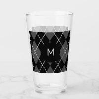 Monogramme de lunette de Jacquard noir et blanc