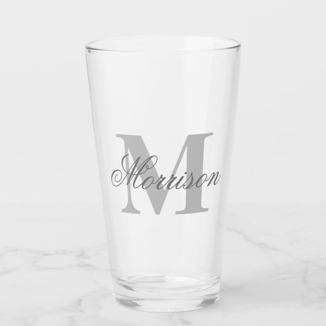 Verre Monogramme en nuances de gris (Devant)