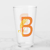 monogramme floral B lettre majuscule