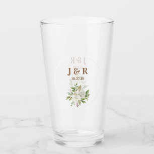 Verre Monogramme Mariage floral