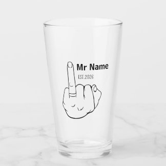Verre Monsieur Nouvellement Marié Bague de Fiançailles P