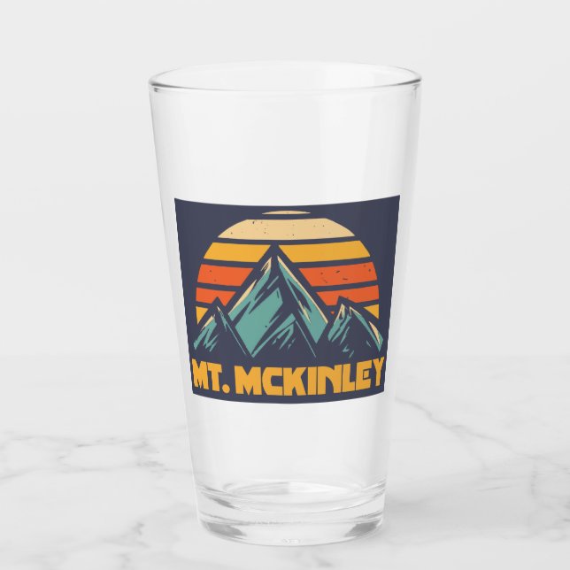 Verre Mont McKinley Alaska Rétro Turquoise (Devant)