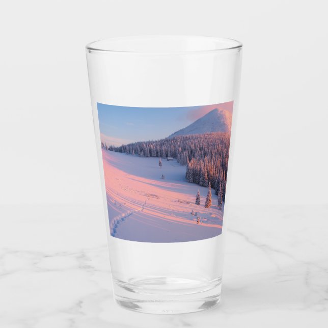 Verre Montagnes neigeuses (Devant)