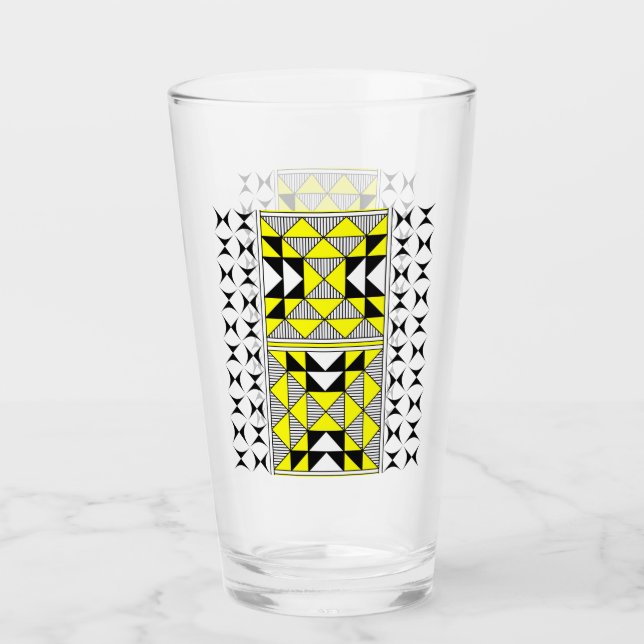 Verre Montagnes sacrées en Jaune (Devant)
