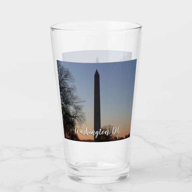 Verre Monument Washington au coucher du soleil à DC (Devant)