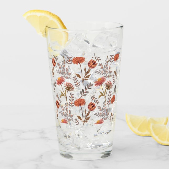 Verre Mosaïque de fleurs automnales (Devant glace)