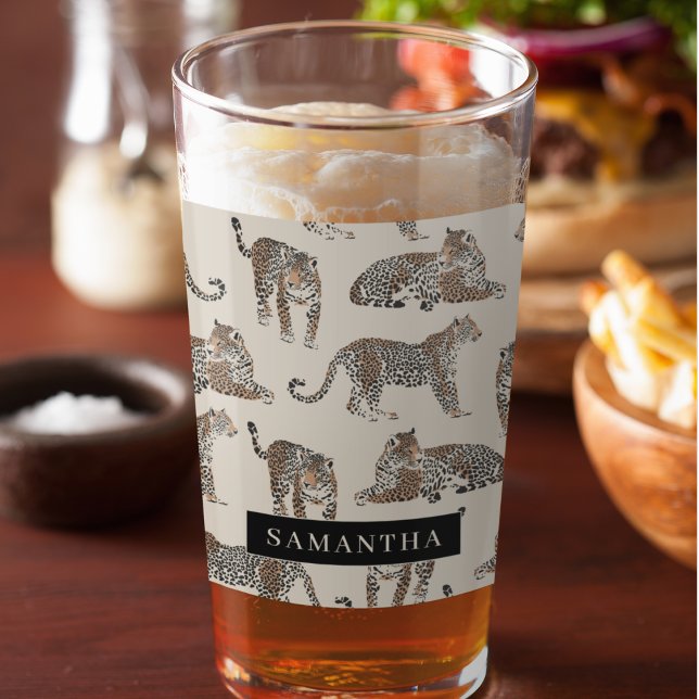 Verre Motif animal sauvage de la Jungle Leopard (Créateur téléchargé)