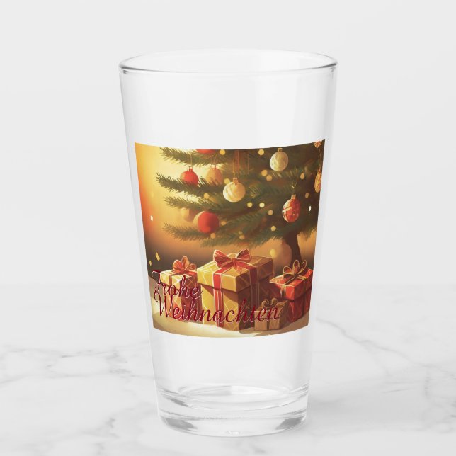 Verre Motif, avec des cadeaux sous le sapin de Noël 3701 (Devant)