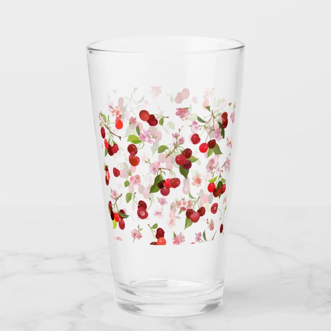 Verre Motif cerise 1 (Devant)