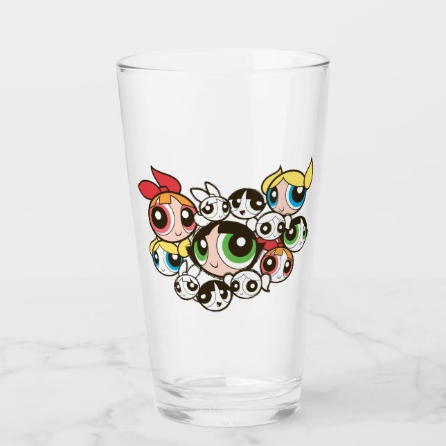 Verre Motif de face pour les filles Powerpuff (Devant)