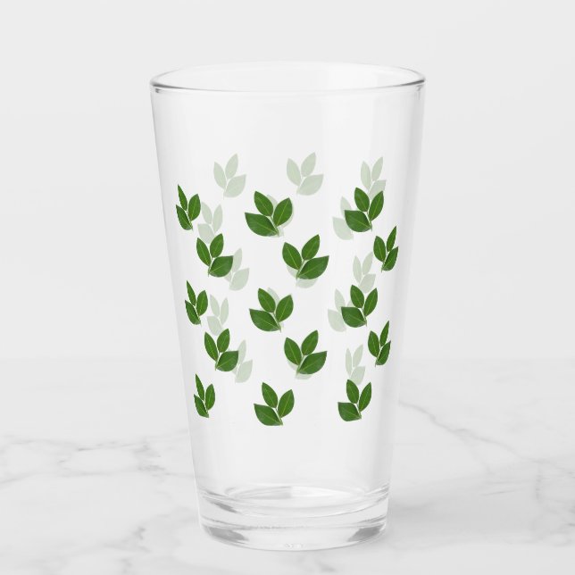 Verre Motif de feuilles de Green Bay moderne (Devant)