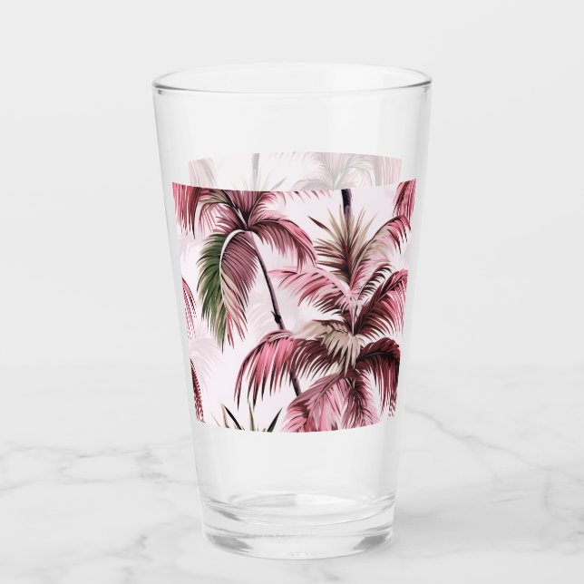 Verre Motif de palme Ethereales rosé (Devant)