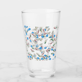 Verre Motif de pilules saupoudrées