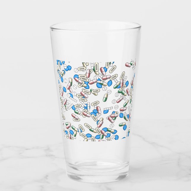 Verre Motif de pilules saupoudrées (Devant)