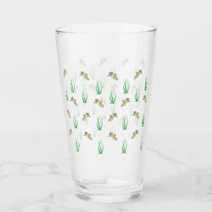 Verre Motif de printemps Red Robin Birds et Snowdrops
