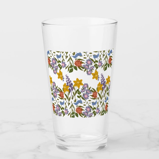Verre Motif Fleurs (Devant)