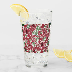 Verre Motif floral de rose vintage Style élégant