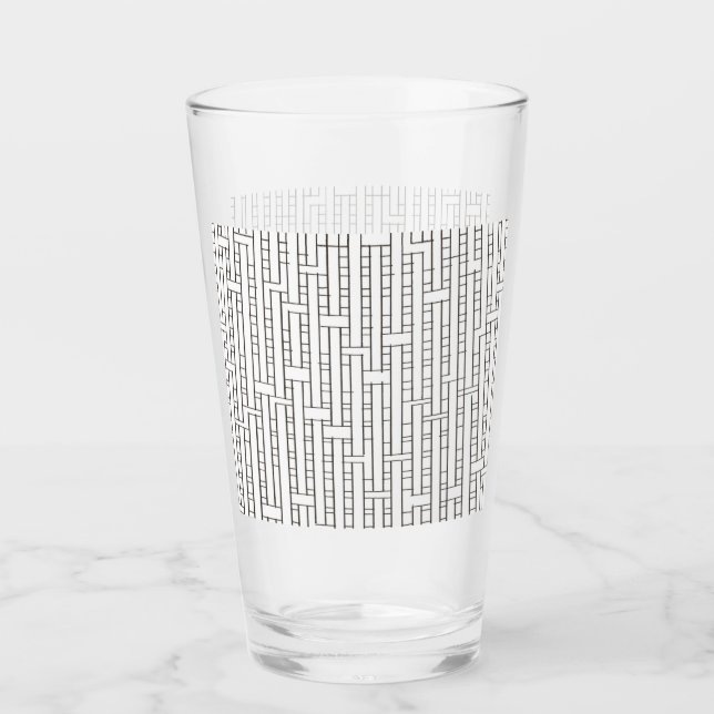 Verre Motif géométrique Bauhaus moderne (Devant)