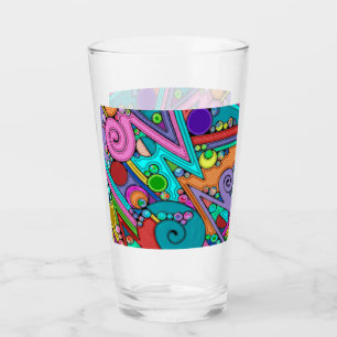 Verre Motif Peint À La Main Et Numériquement Art 12