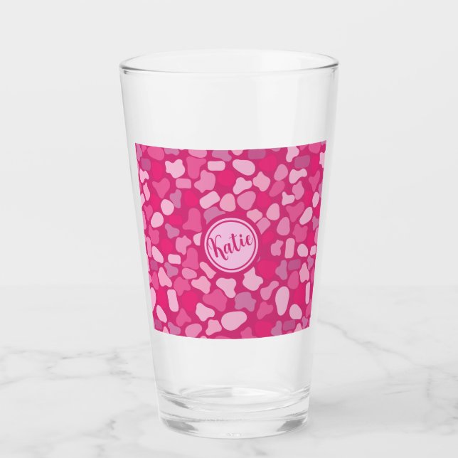 Verre Motif Pierre Rose- (Devant)
