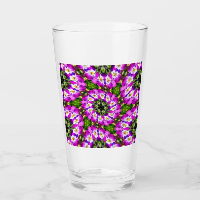 Verre Motif rose (Devant)