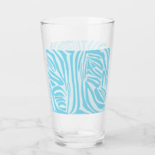 Verre Motif Zèbre Bleu
