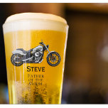 Verre Moto Homme Groomsman Père de la chambre Cadeau<br><div class="desc">Personnalisez ce verre à thème de moto pour n'importe quel membre de la fête de mariage. Père de la Chambre,  Mariée,  Groomsman.</div>