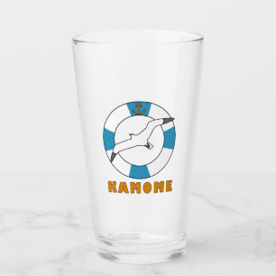 Verre Mouette et anneau de natation bleu clair