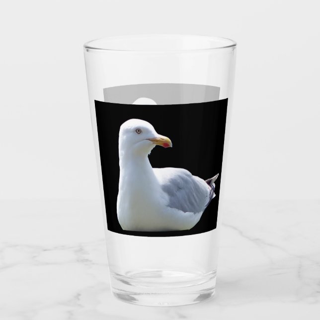 Verre Mouette personnalisable couchéeFaune côtière (Devant)