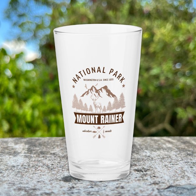 Verre Mount Rainier Wilderness Deer Design (Créateur téléchargé)