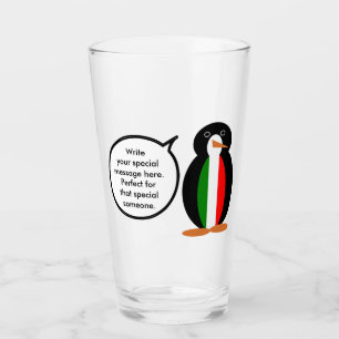 Verre Ms Pingouin parlante personnalisée italienne 